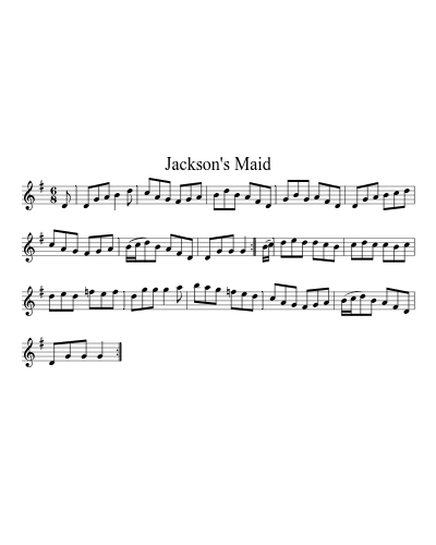 Jackson's Maid sheet music preview