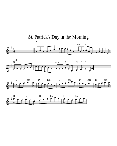St. Patrick's Day in the Morning (Version 5) sheet music preview