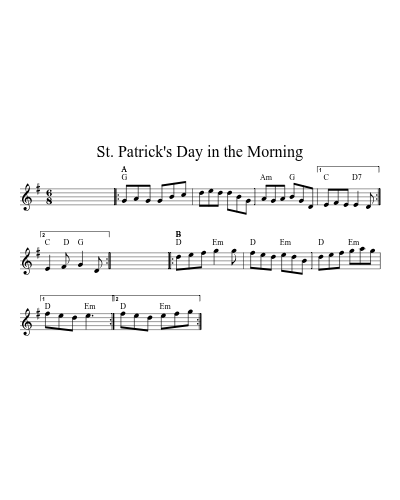 St. Patrick's Day in the Morning (Version 6) sheet music preview