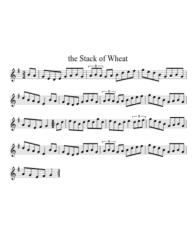 The stack of wheat (Version 3) sheet music preview