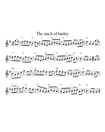 The stack of barley (Version 3) sheet music preview