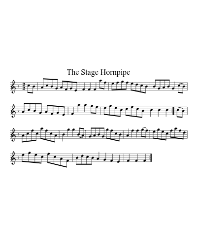 The Stage Hornpipe sheet music preview