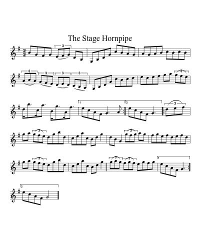 The Stage Hornpipe (Version 2) sheet music preview