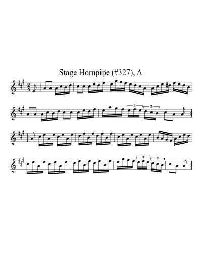 Stage Hornpipe (#327), A