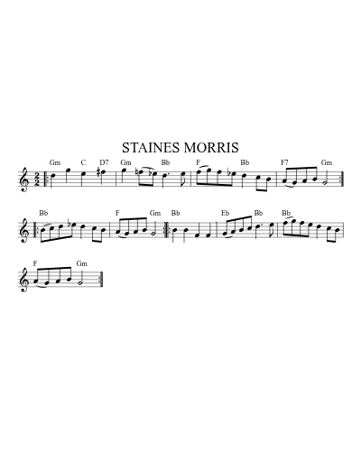Staines Morris (Version 9) sheet music preview
