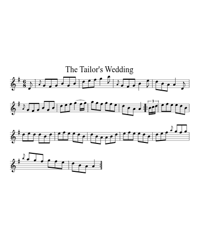 The Tailor's Wedding sheet music preview