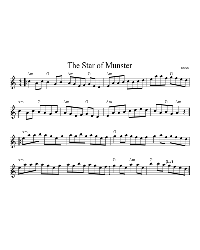 The Star of Munster (Version 6) sheet music preview