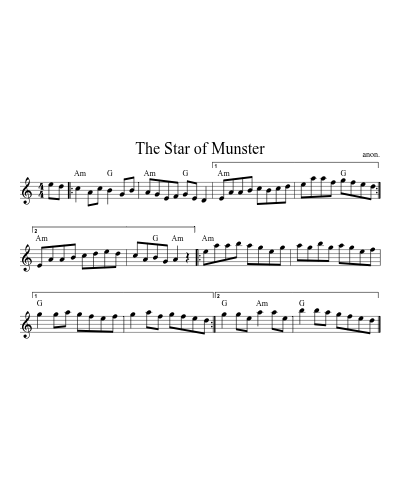 The Star of Munster (Version 9) sheet music preview