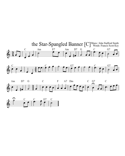 the Star-Spangled Banner   [C]