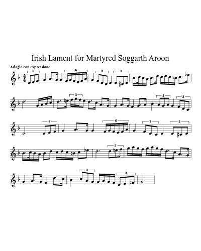 Irish Lament for Martyred Soggarth Aroon