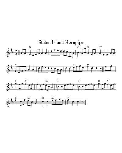 Staten Island Hornpipe (Version 13)