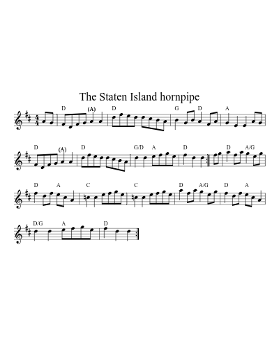 The Staten Island hornpipe (Version 2) sheet music preview