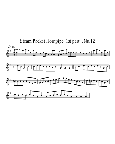Steam Packet Hornpipe, 1st part. JNu.12