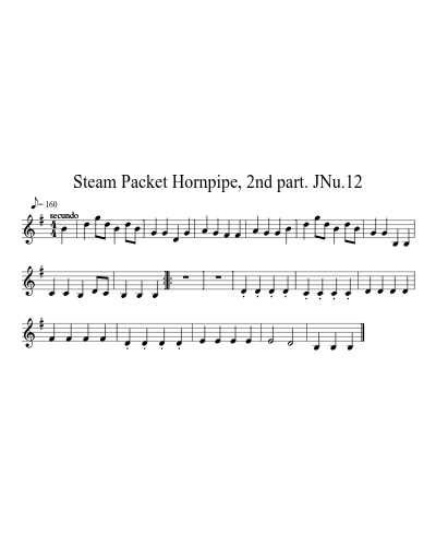 Steam Packet Hornpipe, 2nd part. JNu.12