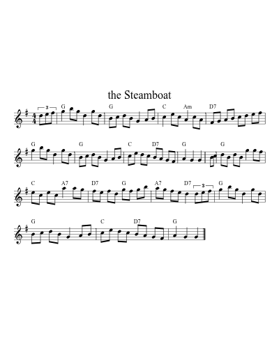 The Steamboat (Version 5) sheet music preview