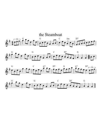 The Steamboat (Version 6) sheet music preview