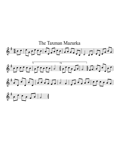 The Taxman Mazurka sheet music preview