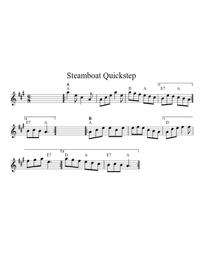 Steamboat Quickstep (Version 9) sheet music preview