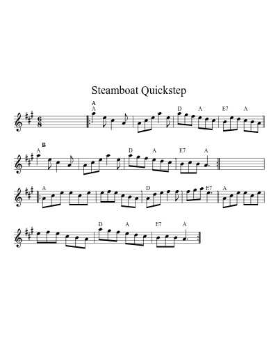 Steamboat Quickstep (Version 10) sheet music preview