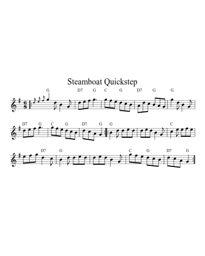 Steamboat Quickstep (Version 11) sheet music preview