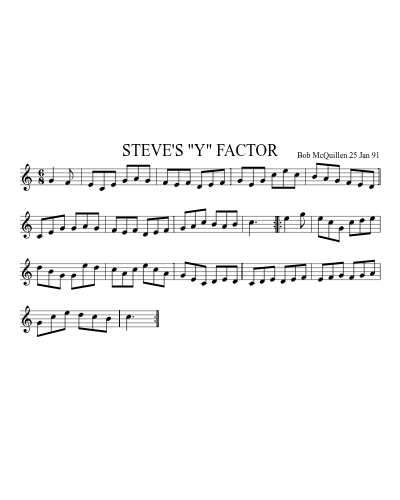 STEVE'S "Y" FACTOR (Version 2)