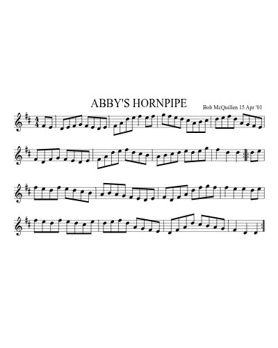 ABBY'S HORNPIPE (Version 2) sheet music preview