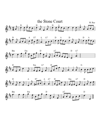 the Stone Court (Version 2) sheet music preview