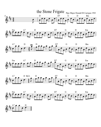 the Stone Frigate (Version 2) sheet music preview
