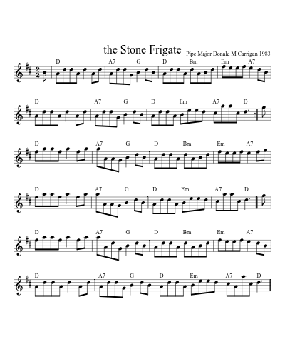 the Stone Frigate (Version 4) sheet music preview