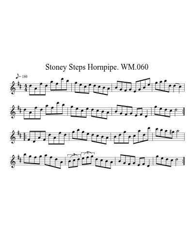 Stoney Steps Hornpipe. WM.060