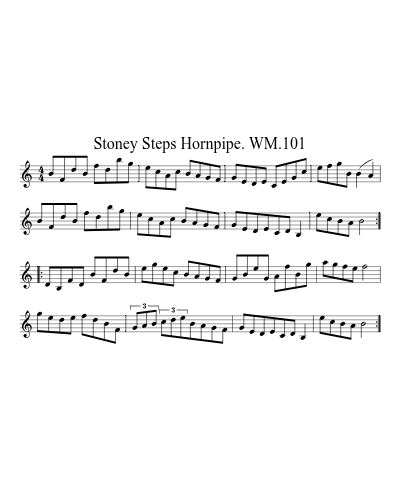Stoney Steps Hornpipe. WM.101