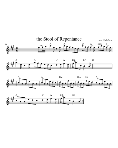 The Stool of Repentance (Version 14) sheet music preview