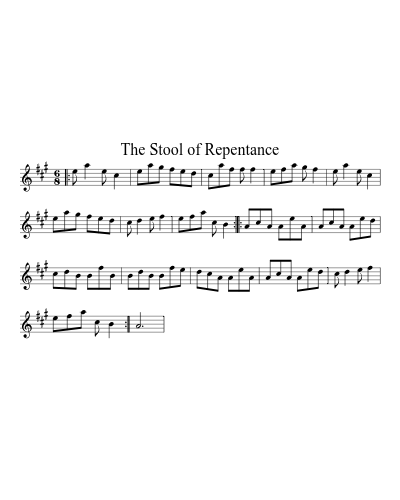 The Stool of Repentance (Version 15) sheet music preview