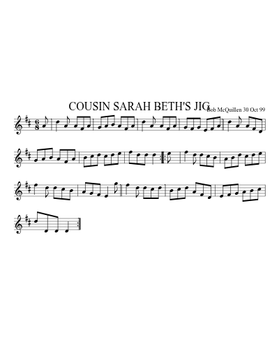 COUSIN SARAH BETH'S JIG