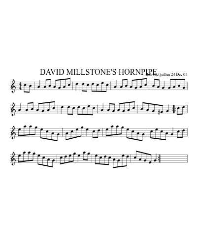 DAVID MILLSTONE'S HORNPIPE