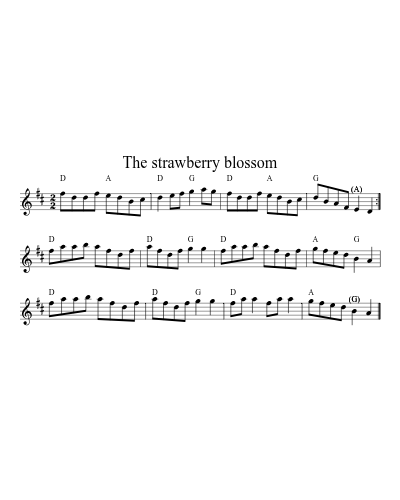 The strawberry blossom (Version 5) sheet music preview