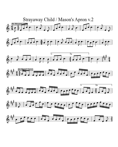 Strayaway Child / Mason's Apron  v.2 (Version 2)