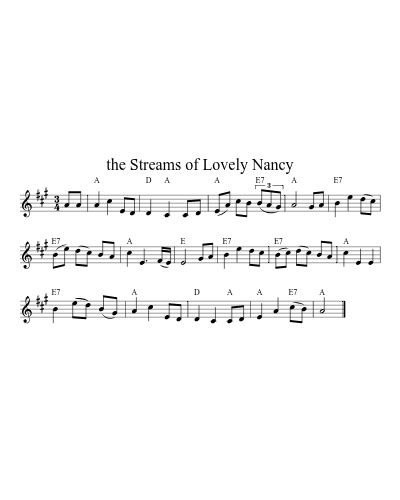 the Streams of Lovely Nancy (Version 6)