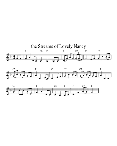 the Streams of Lovely Nancy (Version 7)