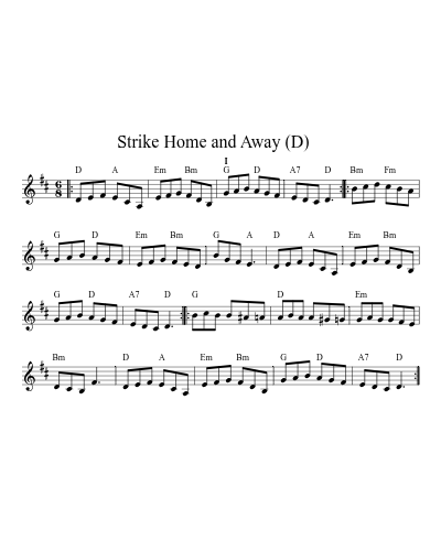 Strike Home and Away    (D) (Version 3)