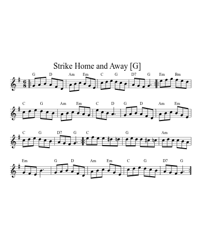 Strike Home and Away    (D) (Version 4)