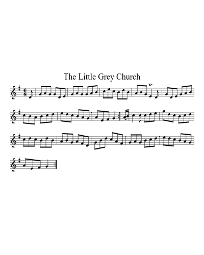 The Little Grey Church sheet music preview