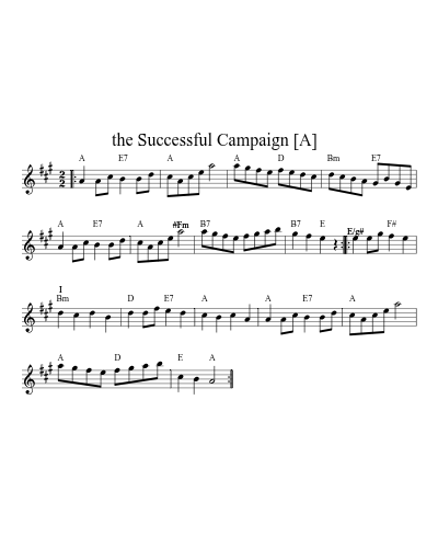 the Successful Campaign   [A] sheet music preview