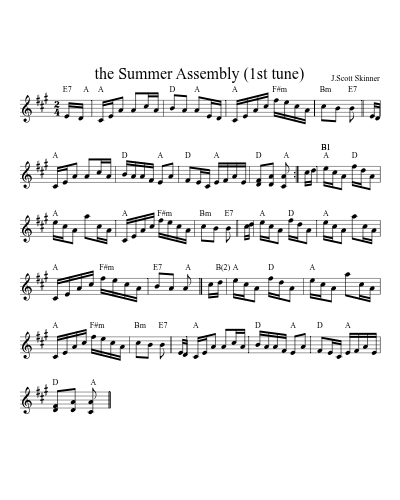 the Summer Assembly (1st tune) (Version 2) sheet music preview