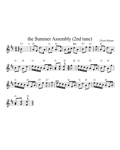 the Summer Assembly (2nd tune) (Version 2) sheet music preview