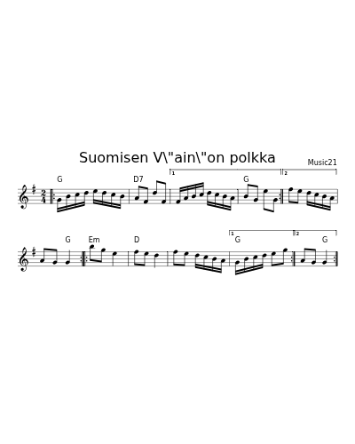 Suomisen V\"ain\"on polkka (Version 2)