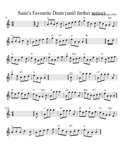 Susie's Favourite Dram (until further notice) (Version 2)