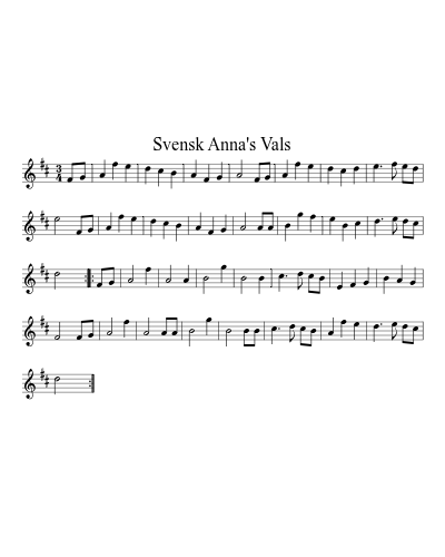 Svensk Anna's Vals