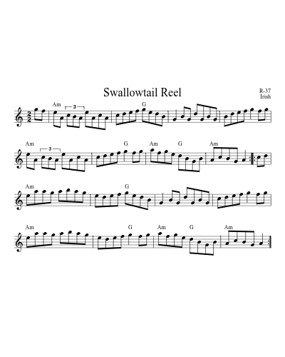 Swallowtail Reel (Version 12)