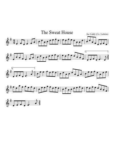 The Sweat House sheet music preview